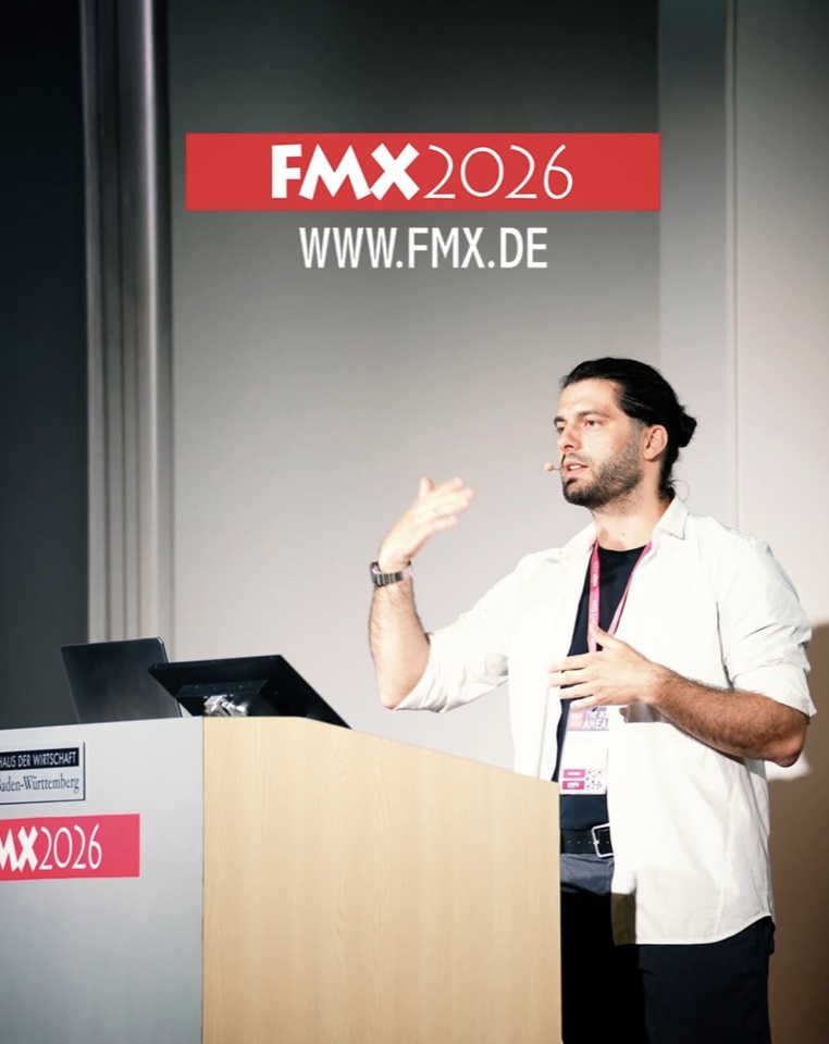 Christian Borowski beim Vortrag auf der FMX 2026 in Stuttgart